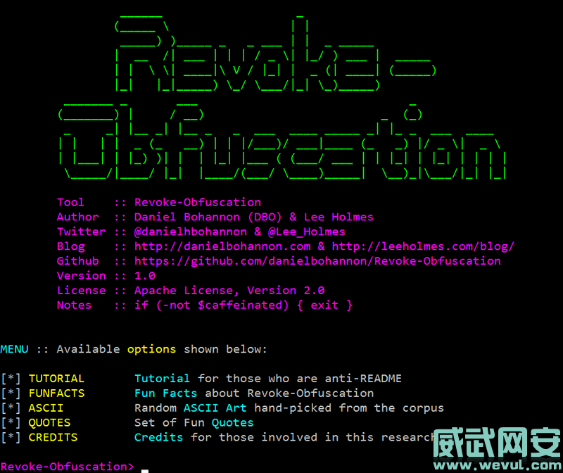 Revoke-Obfuscation：功能强大的PowerShell混淆检测框架-威武网安