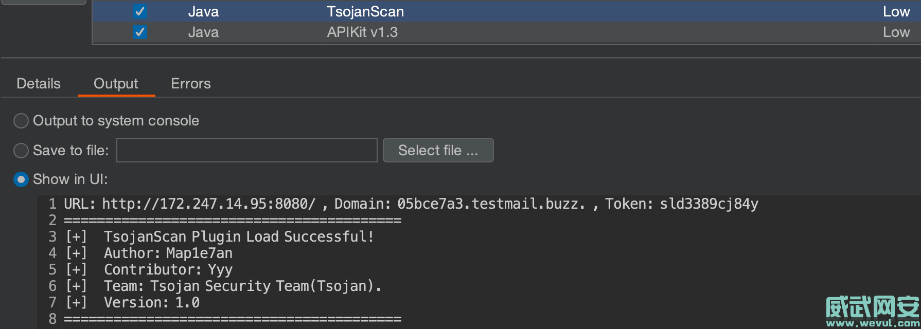 TsojanScan：BurpSuite集成式漏洞探测插件-威武网安